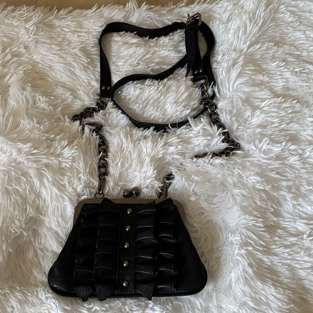 Jessica Simpson Black Crossbody Bag with Chain Strap